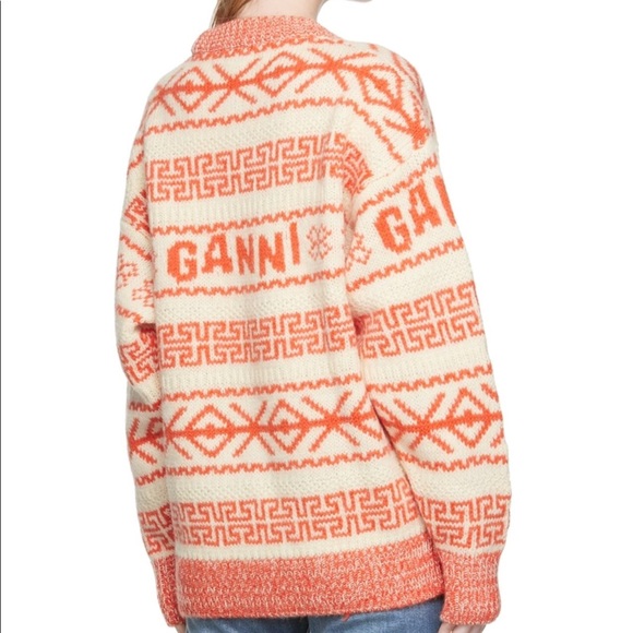 Ganni Egret Wool Pullover Sweater - Picture 7 of 9